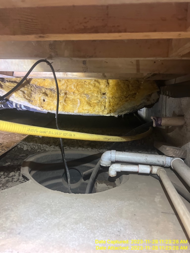 Sump Pump in Crawlspace Checked during water damage restoration service in Andalusia, Pa 19020 in Bucks County